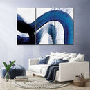 Blue Abstract Curves Wall Art Blue Abstract Curves Wall Art