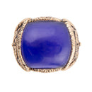 Lace Blue Agate Golden Statement Ring Lace Blue Agate Golden Statement Ring