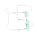 Lahana Green Chrysoprase Sterling Silver Statement Cuff Bracelet Lahana Green Chrysoprase Sterling Silver Statement Cuff Bracelet