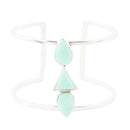 Lahana Green Chrysoprase Sterling Silver Statement Cuff Bracelet Lahana Green Chrysoprase Sterling Silver Statement Cuff Bracelet
