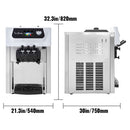 Large Double Hopper Commercial Soft Serve Ice Cream Maker Machine W/ 3 Flavors, 18-28 L/H (98371425) Large Double Hopper Commercial Soft Serve Ice Cream Maker Machine W/ 3 Flavors, 18-28 L/H (98371425)
