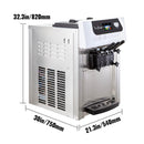 Large Double Hopper Commercial Soft Serve Ice Cream Maker Machine W/ 3 Flavors, 18-28 L/H (98371425) Large Double Hopper Commercial Soft Serve Ice Cream Maker Machine W/ 3 Flavors, 18-28 L/H (98371425)