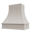 Light Grey Range Hood With Curved Strapped Front and Decorative Trim - 30", 36", 42", 48", 54" and 60" Widths Available Light Grey Range Hood With Curved Strapped Front and Decorative Trim - 30", 36", 42", 48", 54" and 60" Widths Available