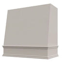 Light Grey Wood Range Hood With Angled Front and Decorative Trim - 30", 36", 42", 48", 54" and 60" Widths Available Light Grey Wood Range Hood With Angled Front and Decorative Trim - 30", 36", 42", 48", 54" and 60" Widths Available