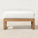 Linen White Pouf With Hornbeam Legs - (W)27.5" (L)13.7" (H)15.7" Linen White Pouf With Hornbeam Legs - (W)27.5" (L)13.7" (H)15.7"