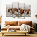 Winter Highland Cows Wall Art Winter Highland Cows Wall Art