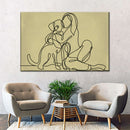 Woman Loving Dog Wall Art Woman Loving Dog Wall Art