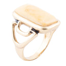 Luster Yellow Agate Golden Statement Ring Luster Yellow Agate Golden Statement Ring