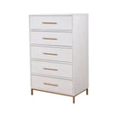 Madelyn Five Drawer Chest, White Madelyn Five Drawer Chest, White