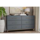 Madelyn Six Drawer Dresser, Slate Gray Madelyn Six Drawer Dresser, Slate Gray