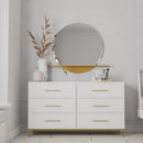 Madelyn Six Drawer Dresser, White Madelyn Six Drawer Dresser, White