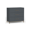 Madelyn Three Drawer Small Chest, Slate Gray Madelyn Three Drawer Small Chest, Slate Gray