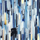 Striped Blue Abstract Wall Art Striped Blue Abstract Wall Art