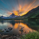 Swiftcurrent Sunset Lake Wall Art Swiftcurrent Sunset Lake Wall Art
