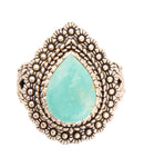 Make an Entrance Green Turquoise and Golden Bronze Ring Make an Entrance Green Turquoise and Golden Bronze Ring