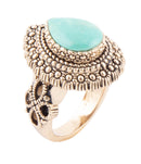 Make an Entrance Green Turquoise and Golden Bronze Ring Make an Entrance Green Turquoise and Golden Bronze Ring