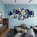 Blue Abstract Geometric Wall Art Blue Abstract Geometric Wall Art