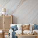 White Marble Wallpaper Mural with Swirls of cream, Taupe, and Peach White Marble Wallpaper Mural with Swirls of cream, Taupe, and Peach
