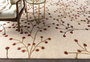 Elsu Beige&Burgandy Wool Rug Elsu Beige&Burgandy Wool Rug