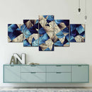 Blue Abstract Geometric Wall Art Blue Abstract Geometric Wall Art