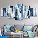 Striped Blue Abstract Wall Art Striped Blue Abstract Wall Art