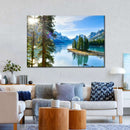 Sunny Maligne Lake Wall Art Sunny Maligne Lake Wall Art