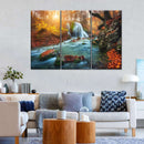 Autumnal Forest Waterfall Wall Art Autumnal Forest Waterfall Wall Art