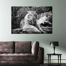 Textured White Tiger Wall Art Textured White Tiger Wall Art