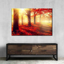 Bright Red Forest Wall Art Bright Red Forest Wall Art
