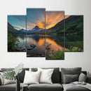 Swiftcurrent Sunset Lake Wall Art Swiftcurrent Sunset Lake Wall Art