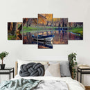 Autumn Lake Boat Wall Art Autumn Lake Boat Wall Art