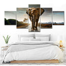 Walking Lone Elephant Wall Art Walking Lone Elephant Wall Art