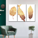 Triple Golden Leaves Wall Art Triple Golden Leaves Wall Art
