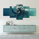 Swimming Elephant Wall Art Swimming Elephant Wall Art
