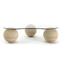 Hera Travertine Marble Coffee Table Hera Travertine Marble Coffee Table