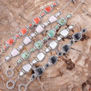 Midnight Labradorite and Sterling Silver Toggle Bracelet Midnight Labradorite and Sterling Silver Toggle Bracelet