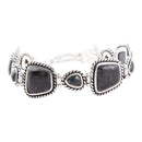 Midnight Labradorite and Sterling Silver Toggle Bracelet Midnight Labradorite and Sterling Silver Toggle Bracelet