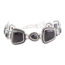 Midnight Labradorite and Sterling Silver Toggle Bracelet Midnight Labradorite and Sterling Silver Toggle Bracelet