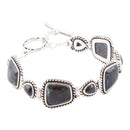 Midnight Labradorite and Sterling Silver Toggle Bracelet Midnight Labradorite and Sterling Silver Toggle Bracelet