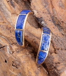 Mila Blue Lapis Hoop Golden Earrings Mila Blue Lapis Hoop Golden Earrings