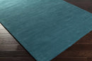 Brockton Solid Teal Wool  Rug Brockton Solid Teal Wool  Rug
