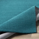 Brockton Solid Teal Wool  Rug Brockton Solid Teal Wool  Rug