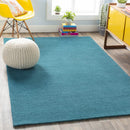 Brockton Solid Teal Wool  Rug Brockton Solid Teal Wool  Rug