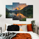 Swiftcurrent Sunset Lake Wall Art Swiftcurrent Sunset Lake Wall Art