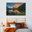 Swiftcurrent Sunset Lake Wall Art Swiftcurrent Sunset Lake Wall Art