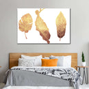 Triple Golden Leaves Wall Art Triple Golden Leaves Wall Art