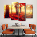 Bright Red Forest Wall Art Bright Red Forest Wall Art