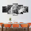 Textured White Tiger Wall Art Textured White Tiger Wall Art