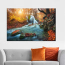 Autumnal Forest Waterfall Wall Art Autumnal Forest Waterfall Wall Art