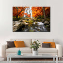 Stunning Autumn Waterfall Wall Art Stunning Autumn Waterfall Wall Art